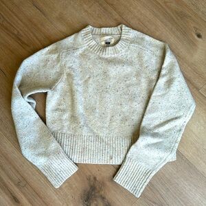 Beige Cropped Sweater